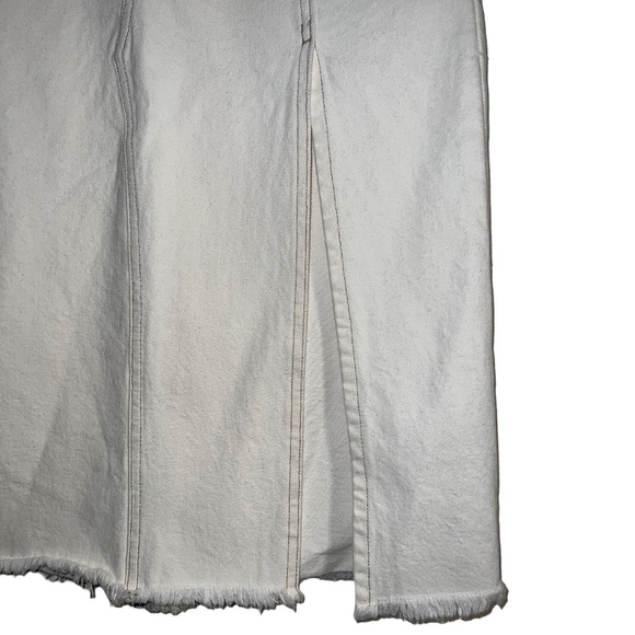 New🏷 Free People Mambo Slit Denim Midi Skirt Size 2 (26) - Picture 10 of 16
